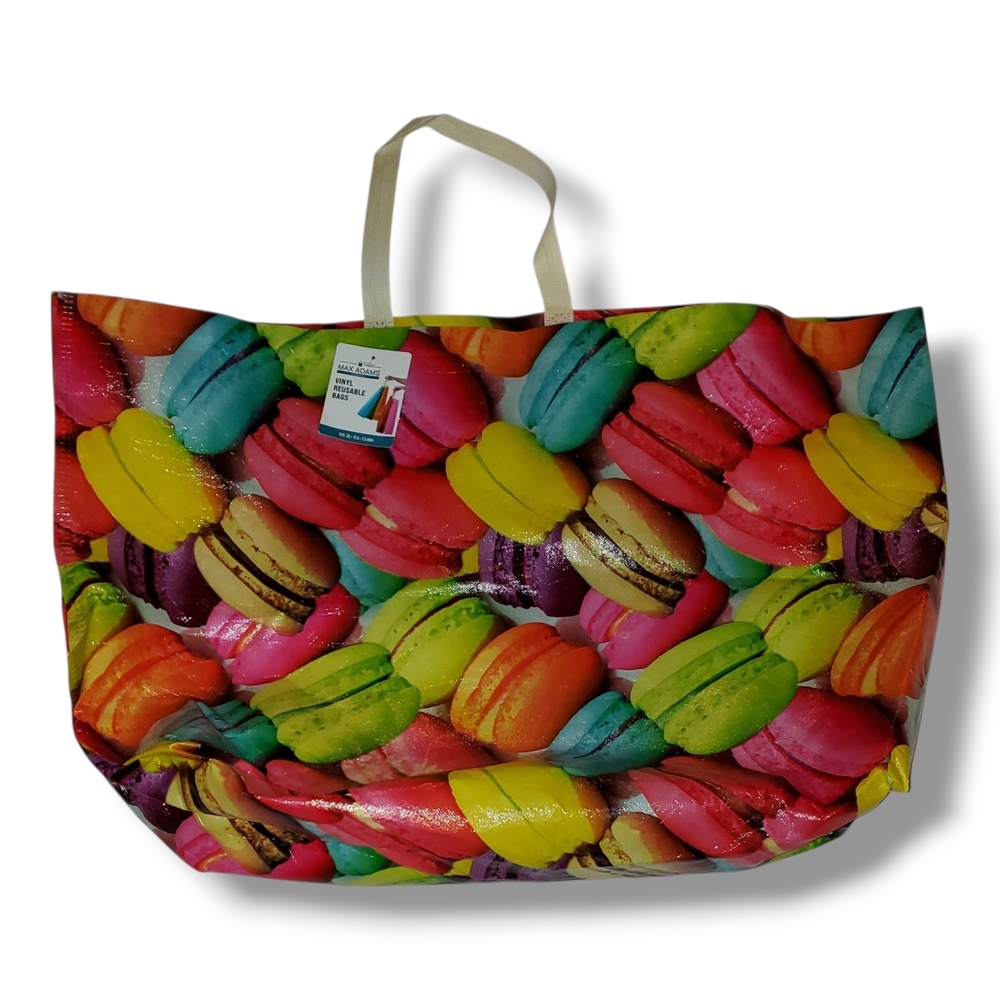 Colorful Macaron Print Tote Bag